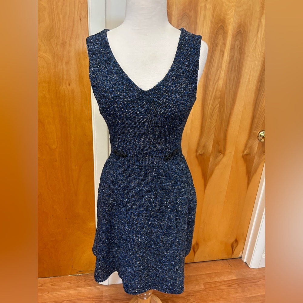 ModCloth blue and gold fully lined dress size XS